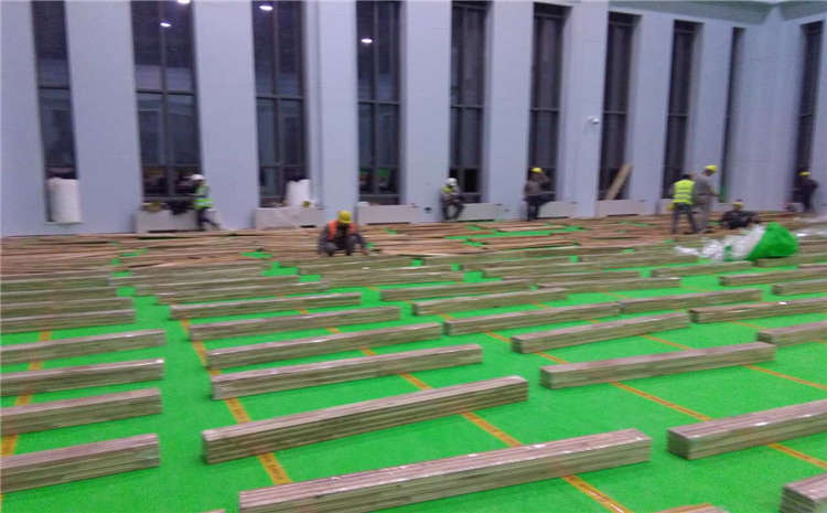 北京橡胶木体育木地板厂家报价表