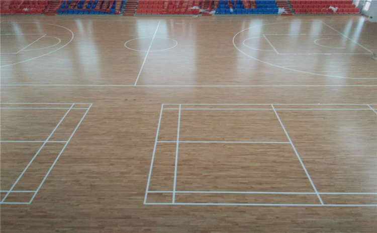 指接板木地板篮球场安装工艺
