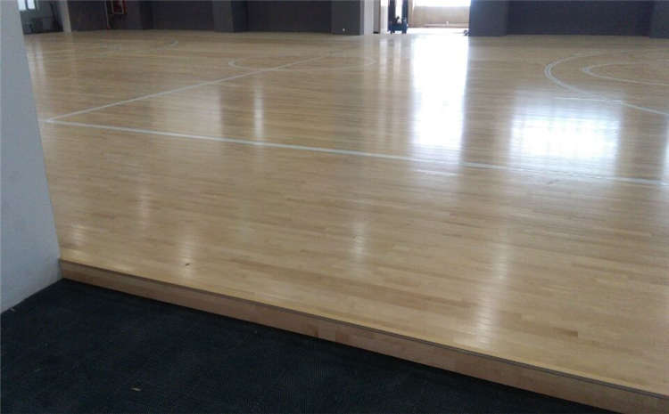 学校木地板篮球场双层龙骨结构